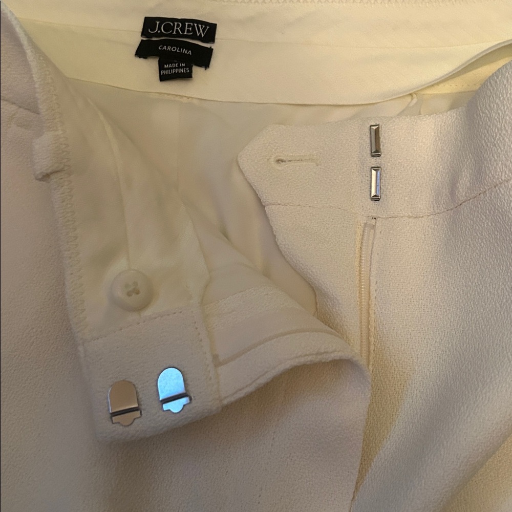 J Crew Cream Wide-Leg Pants - Picture 5 of 5